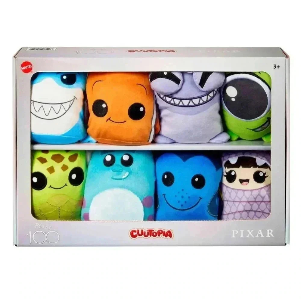 Disney 100 x Pixar Cuutopia 8-pack Finding Nemo/Monsters, Inc. Plush Toys - NEW!